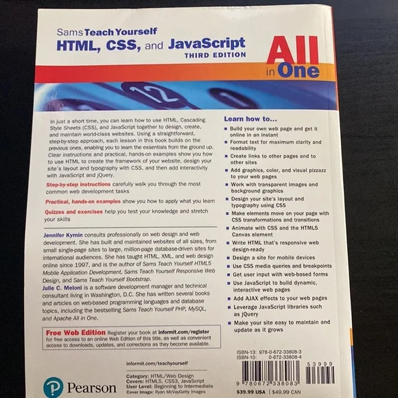 Teach Yourself HTML, CSS, and JavaScript Book - Picture 3 of 5